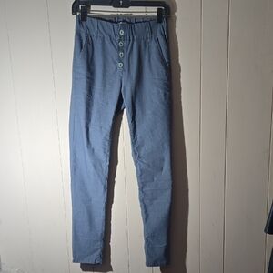 Bevy Flog Size 24  Button Fly Striped Trouser Womens Pants